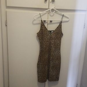 Cheetah print mini dress